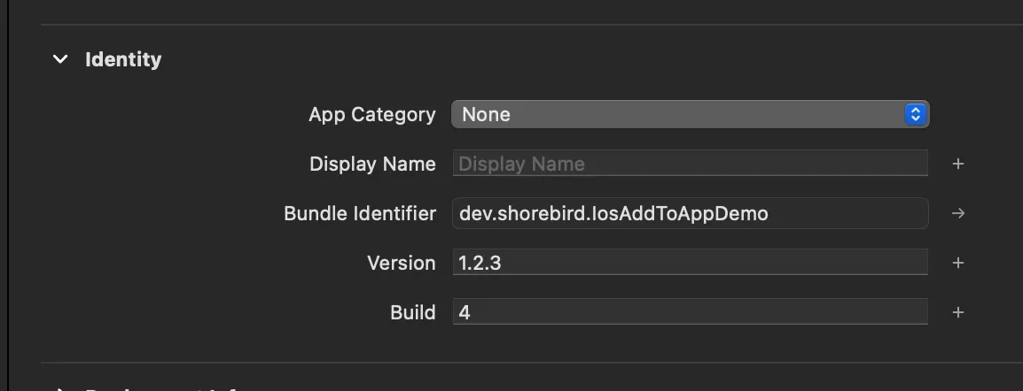 Xcode build version
